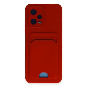 Xiaomi Redmi Note 12 4g Kılıf Kelvin Kartvizitli Silikon - Kırmızı