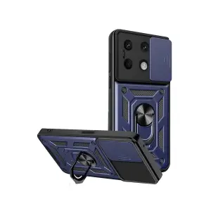 Xiaomi Redmi Note 13 4g Kılıf Pars Lens Yüzüklü Silikon - Lacivert