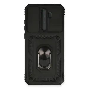 Xiaomi Redmi Note 8 Pro Kılıf Pars Lens Yüzüklü Silikon - Siyah