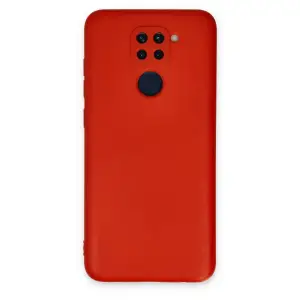 Xiaomi Redmi Note 9 Kılıf Nano İçi Kadife Silikon - Kırmızı
