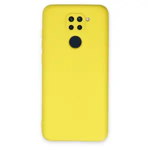 Xiaomi Redmi Note 9 Kılıf Nano İçi Kadife Silikon - Sarı