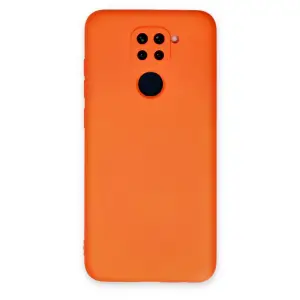 Xiaomi Redmi Note 9 Kılıf Nano İçi Kadife Silikon - Turuncu