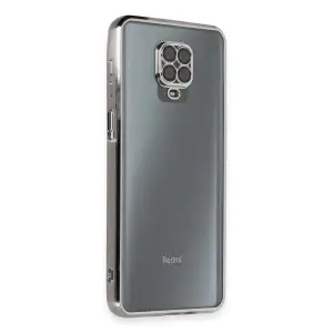 Xiaomi Redmi Note 9 Pro Kılıf Razer Lensli Silikon - Gümüş