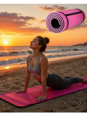 10mm Yoga Matı Pembe