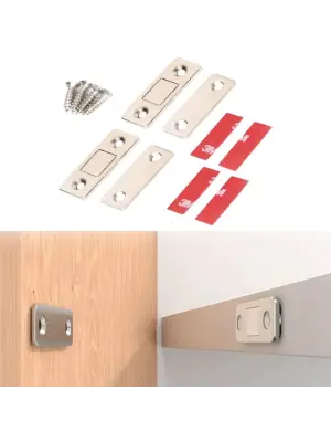 2 Çift Çok Amaçlı Kapı Kapak Dolap Çekmece Mobilya Durdurucu Kapatıcı Mıknatıslar