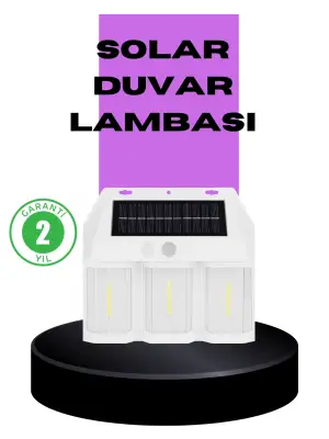 3 İn 1 Solar Duvar Lambası – Ip65 Su Geçirmez, Hareket Sensörlü