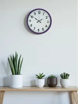 36 Cm Mor Standart Duvar Saati