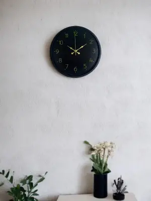 36 Cm Siyah Asil Duvar Saati