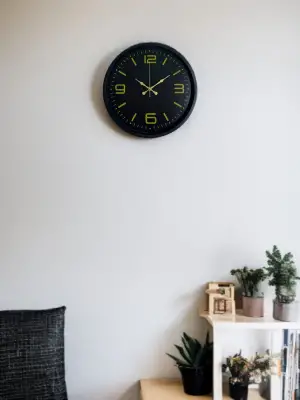 36 Cm Siyah Modern Duvar Saati