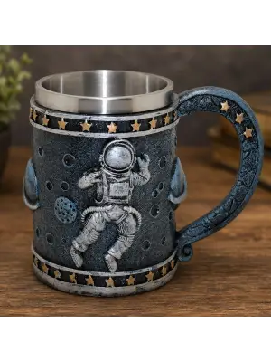 3D Astronot Tasarımlı Kupa Bardak
