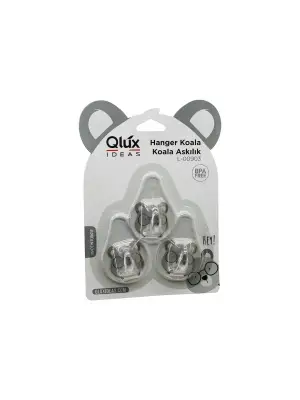 3pcs Koala Askı Şeffaf Askı Yapışkanlı Montaj