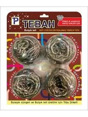 4 Parça  Bulaşık Top Teli