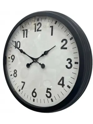 60 cm Siyah Metal Duvar Saati