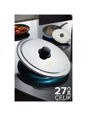 27 cm Kızartma Tavası Kapağı Çelik Żelazny Design