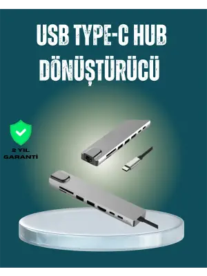 Usb‑c Çoklu Bağlantı Merkezi – 5 Gbps, 100‑240 v, Sağlam Eloksal Tasarım