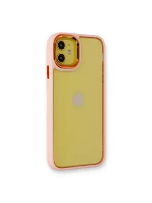 Apple İphone 12 Kılıf Dora Kapak - Pudra