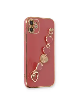 Apple İphone 12 Kılıf Esila Silikon - Kırmızı