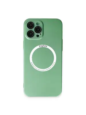 Apple İphone 12 Pro Kılıf Jack Magneticsafe Lens Silikon - Yeşil