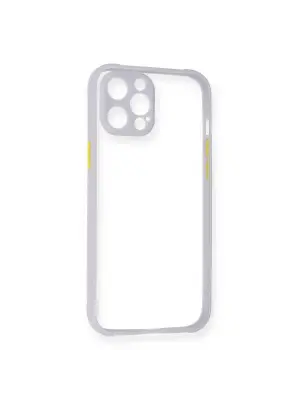 Apple İphone 12 Pro Kılıf Miami Şeffaf Silikon - Lila