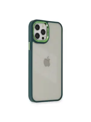 Apple İphone 12 Pro Max Kılıf Dora Kapak - Haki Yeşil