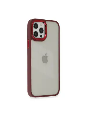 Apple İphone 12 Pro Max Kılıf Dora Kapak - Kırmızı