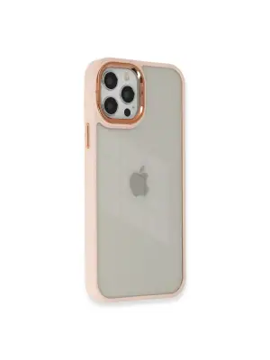 Apple İphone 12 Pro Max Kılıf Dora Kapak - Pudra
