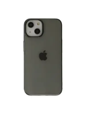 Apple İphone 14 Plus Kılıf Pc Sert Şeffaf Kapak - Siyah