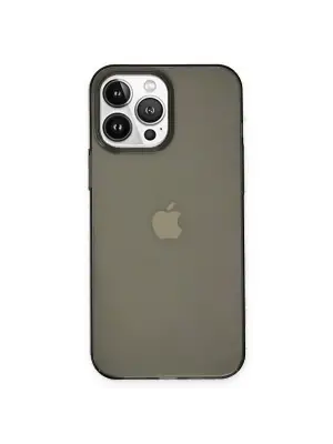Apple İphone 14 Pro Kılıf Pc Sert Şeffaf Kapak - Siyah