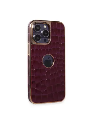 Apple İphone 14 Pro Kılıf Snake Kapak - Derin Mor