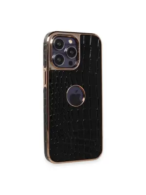 Apple İphone 14 Pro Kılıf Snake Kapak - Siyah