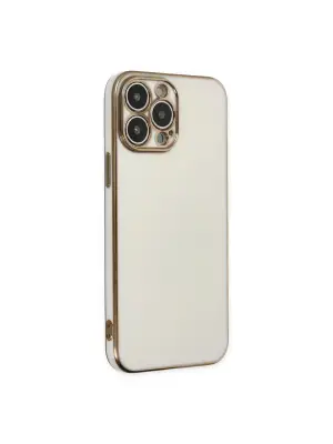 Apple İphone 14 Pro Max Kılıf Volet Silikon - Beyaz