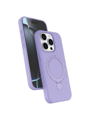 Apple İphone 14 Pro Max Regal Magsafe Standlı Kapak - Lila