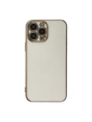 Apple İphone 15 Pro Max Kılıf Volet Silikon - Beyaz