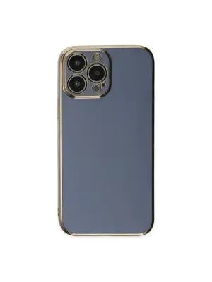 Apple İphone 15 Pro Max Kılıf Volet Silikon - Mavi