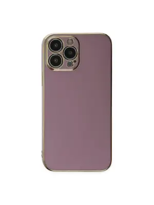 Apple İphone 15 Pro Max Kılıf Volet Silikon - Mor