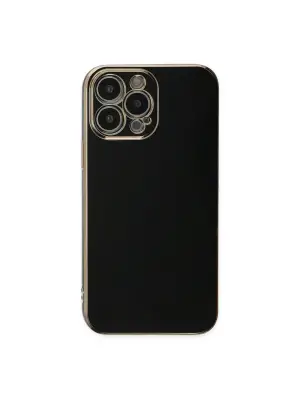Apple İphone 15 Pro Max Kılıf Volet Silikon - Siyah