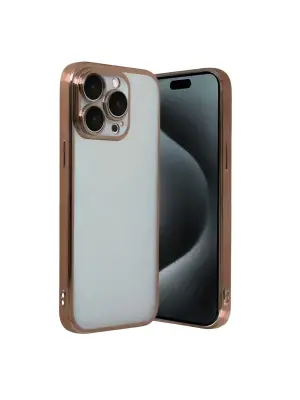 Apple İphone 15 Pro Max Razer Lensli Silikon - Çöl Titanyum
