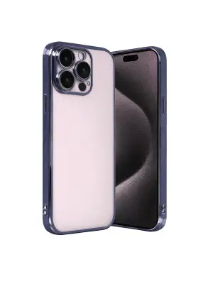 Apple İphone 15 Pro Max Razer Lensli Silikon - Lacivert