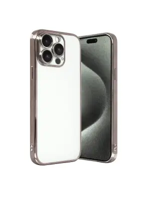 Apple İphone 15 Pro Max Razer Lensli Silikon - Titan Gri
