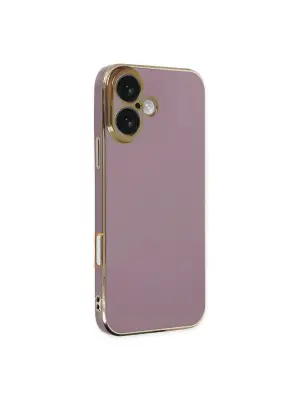 Apple İphone 16 Kılıf Volet Silikon - Mor