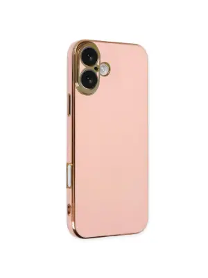 Apple İphone 16 Kılıf Volet Silikon - Pembe