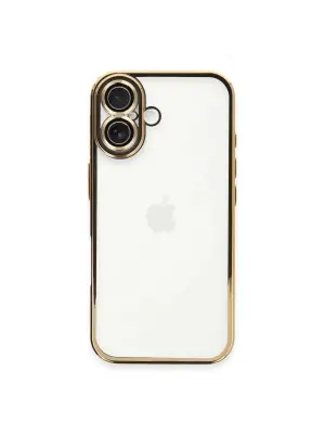 Apple İphone 16 Plus Kılıf Razer Lensli Silikon - Gold