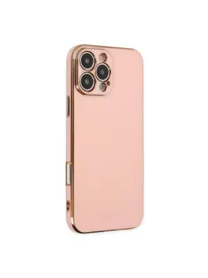 Apple İphone 16 Pro Kılıf Volet Silikon - Pembe