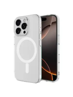 Apple İphone 16 Pro Max Kılıf Magneticsafe Şeffaf Silikon - Şeffaf