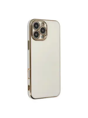 Apple İphone 16 Pro Max Kılıf Volet Silikon - Beyaz