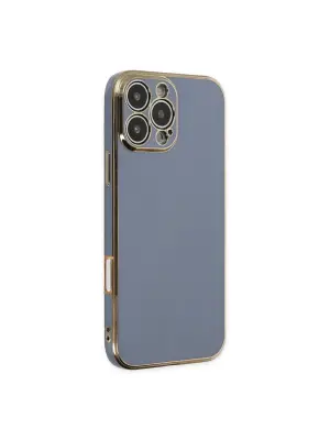 Apple İphone 16 Pro Max Kılıf Volet Silikon - Mavi
