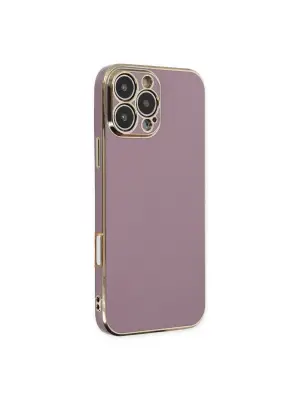 Apple İphone 16 Pro Max Kılıf Volet Silikon - Mor