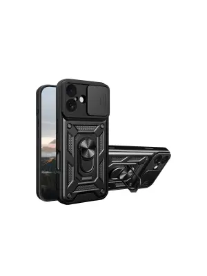Apple İphone 17 Pars Lens Yüzüklü Silikon - Siyah