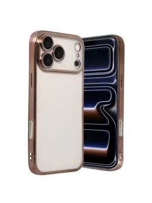 Apple İphone 17 Pro Max Razer Lensli Silikon - Çöl Titanyum