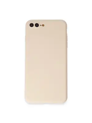 Apple İphone 7 Plus Kılıf First Silikon - Krem